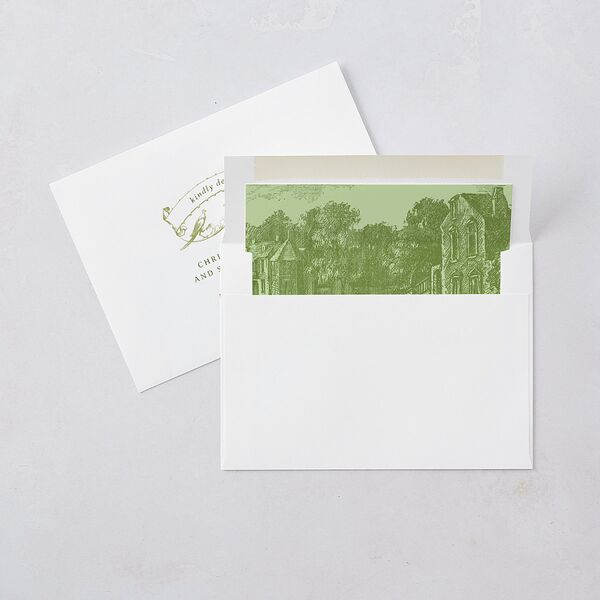 Vintage Toile Wedding Invitations Dark Camo Signature Blank No Standard