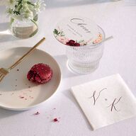 Beloved Floral Coasters Dark Berry Cardboard Circle