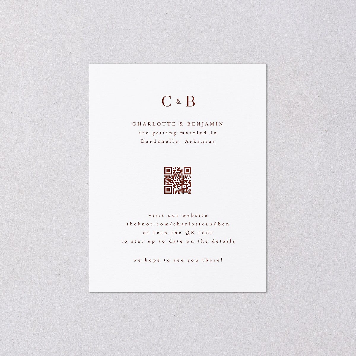 Enchanted Evening Save the Date Petite Cards Rust Signature smooth Blank No Standard