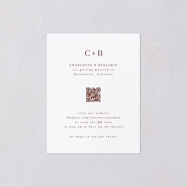 Enchanted Evening Save the Date Petite Cards Rust Signature smooth Blank No Standard