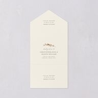 Soft Pampas Botanical All-in-One Wedding Invitations Sepia Signature Light Both Recipient and Return Addresses No