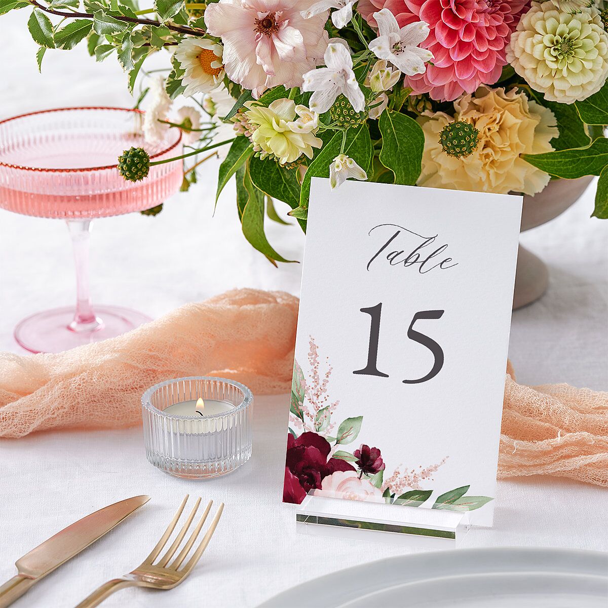 Beloved Floral Foil Table Numbers — view 3