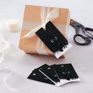 Painted Minimal Favor Gift Tags Midnight Signature