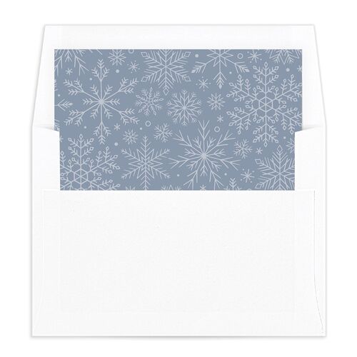 Snowflake Window Envelope Liners Standard Moody Blue