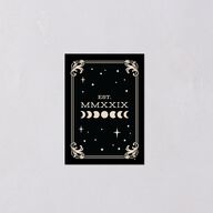 Halloween Tarot Skeletons QR Code RSVP Cards Midnight Signature Standard