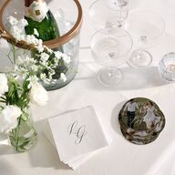 The Night Before Pinstripe Calligraphy Wedding Day Coasters Linen Cardboard Circle