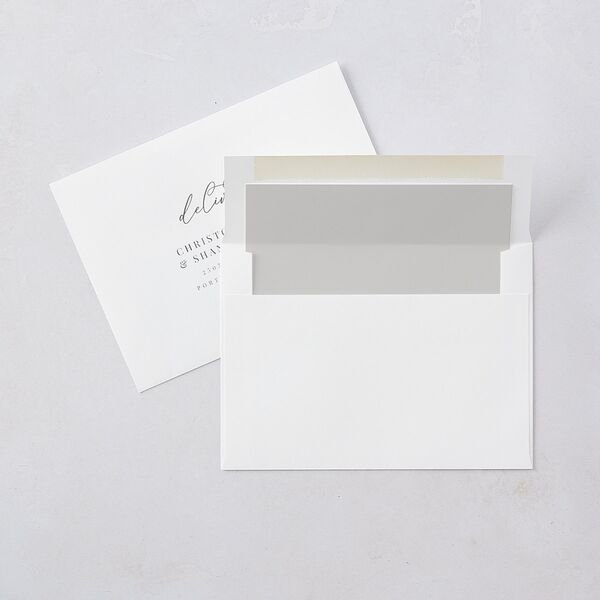 Romantic Calligraphy Wedding Invitations Silver Signature Blank No Standard