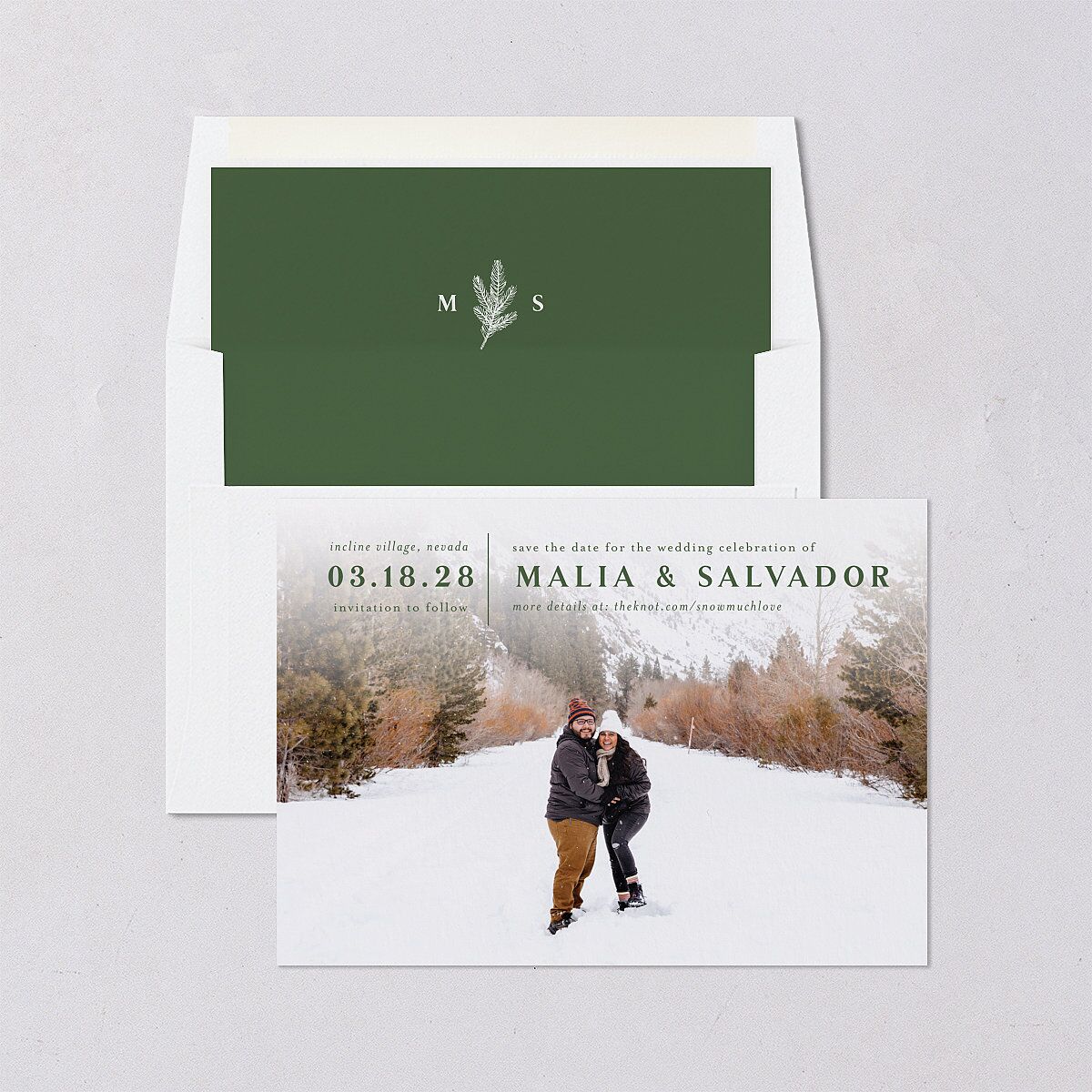 Etched Mountains Save The Date Cards — view 4