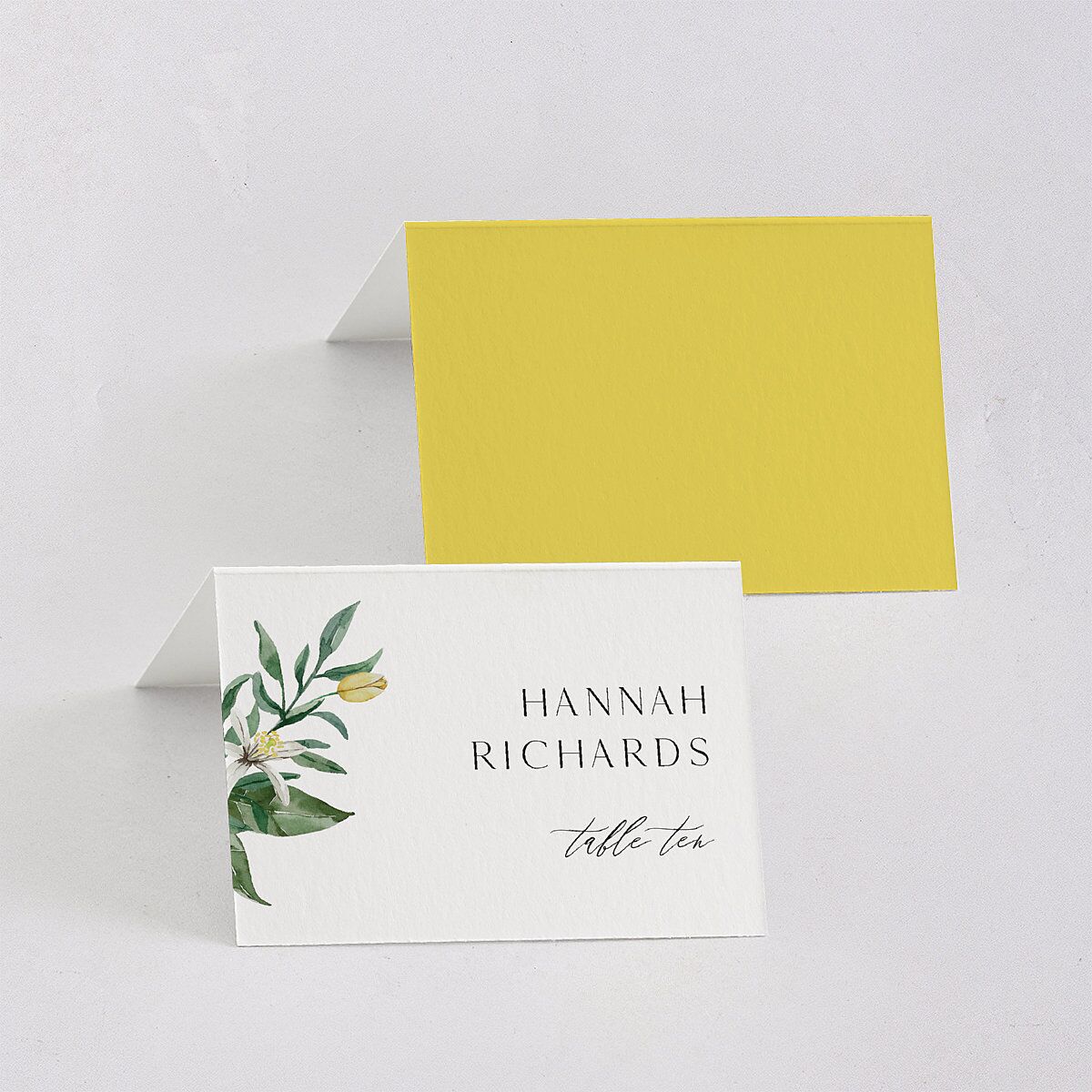 Botanical Lemon Place Cards Buttercup Signature