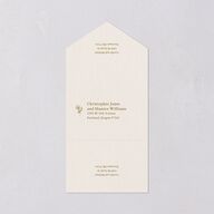 Elegant Typography All-in-One Wedding Invitations Gold Signature Light Both Recipient and Return Addresses No