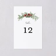 Floral Arc Table Numbers Merlot Signature