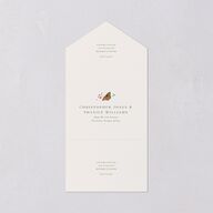 Rustic Butterflies All-in-One Wedding Invitations Scottish Green Signature Light Both Recipient and Return Addresses No