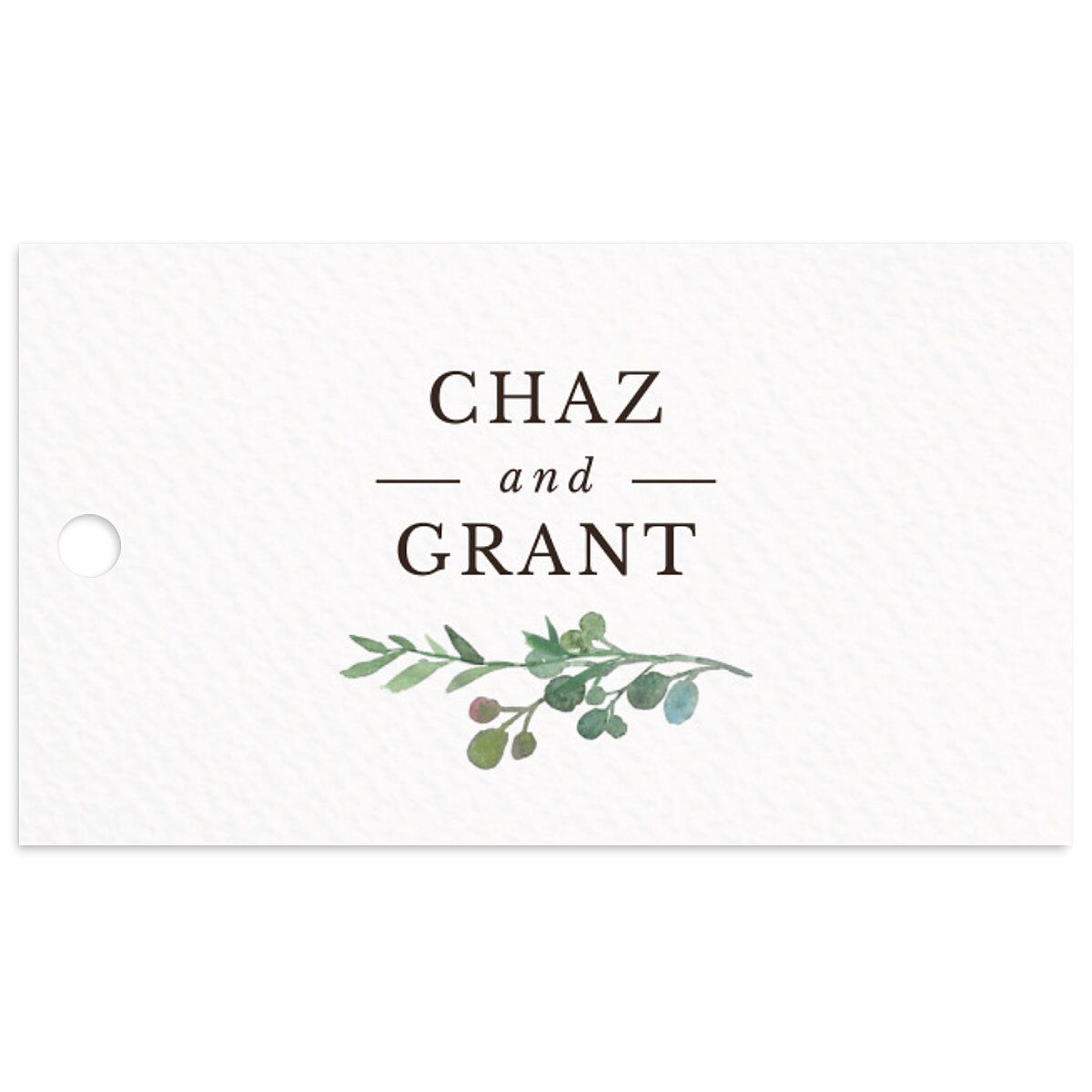 Leafy Hoops Favor Gift Tags
