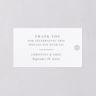 Romantic Calligraphy Foil Favor Gift Tags Gold Silver Signature