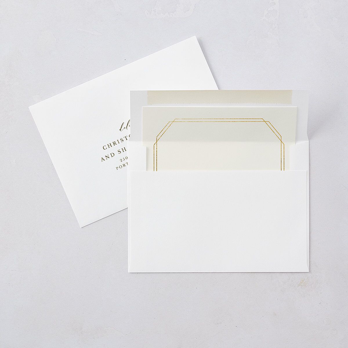 Simple Eucalyptus Save the Date Cards Linen Signature smooth Blank No Ticket