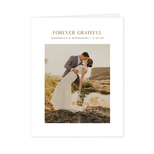 Greenery Frame Thank You Cards Tan