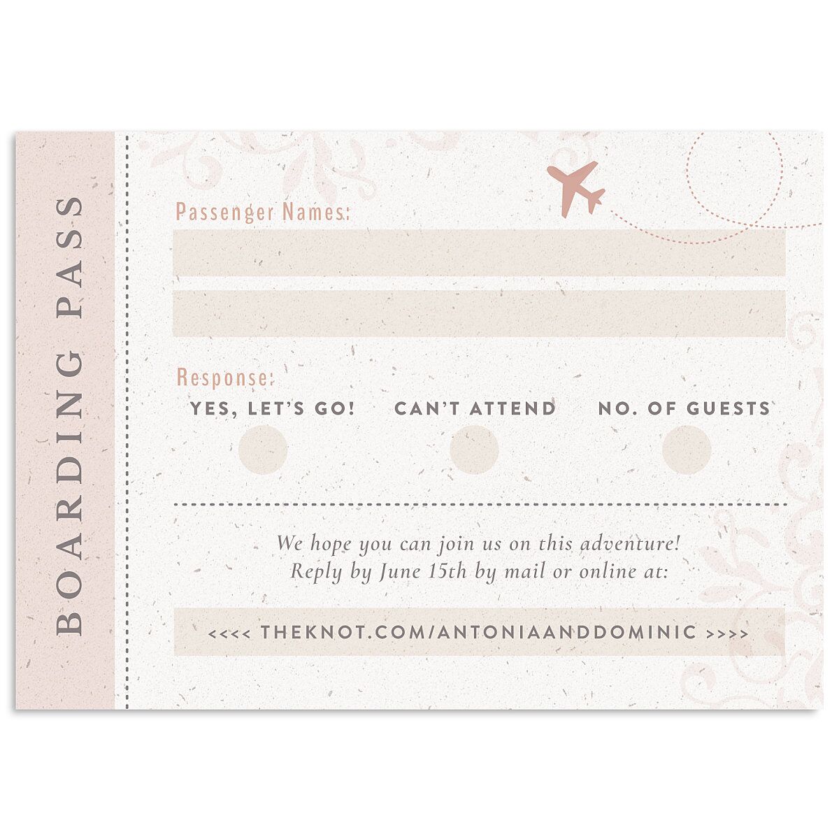 Timeless Passport Wedding Response Cards
