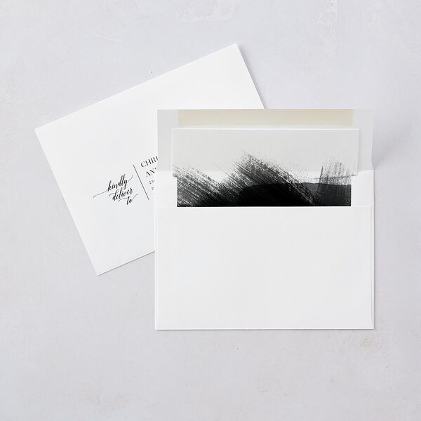 Painted Minimal Save The Date Cards Midnight Signature smooth Blank No Standard
