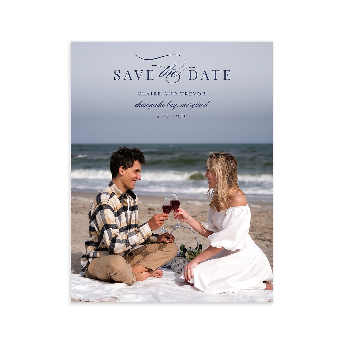 Elegant Lighthouse Save the Date Petite Cards