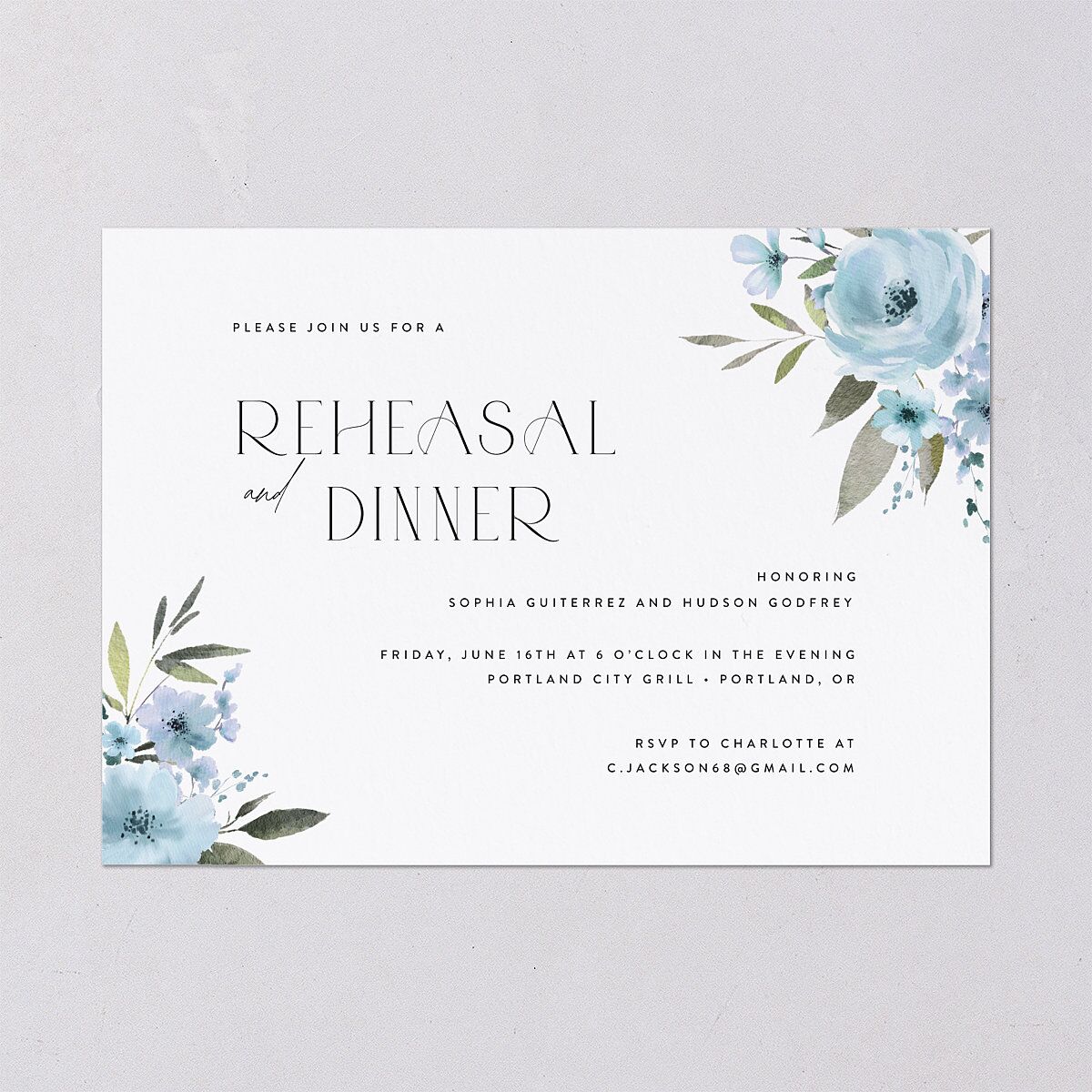 Beloved Union Rehearsal Dinner Invitations Ocean Signature Blank Standard