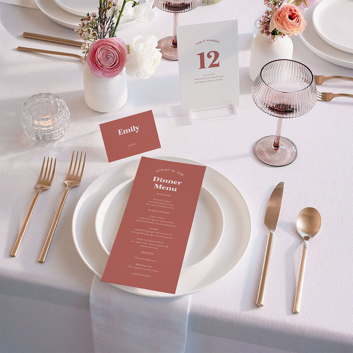 Custom Pet Portrait Table Numbers Desert Rose Signature