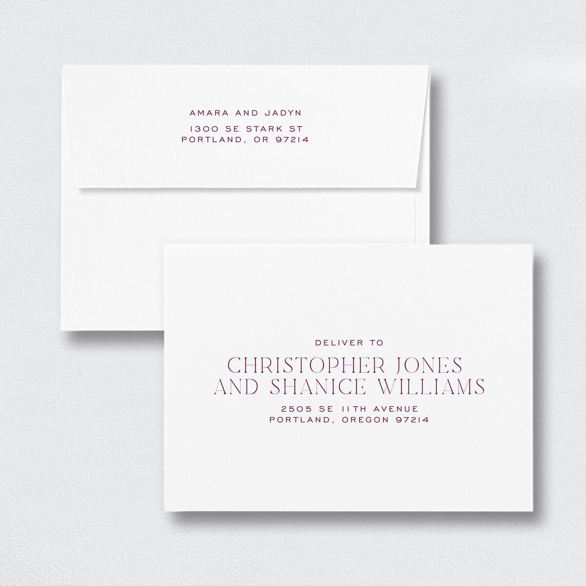 Diwali Grid Holiday Card Envelopes White Raspberry Both Recipient and Return Addresses Standard