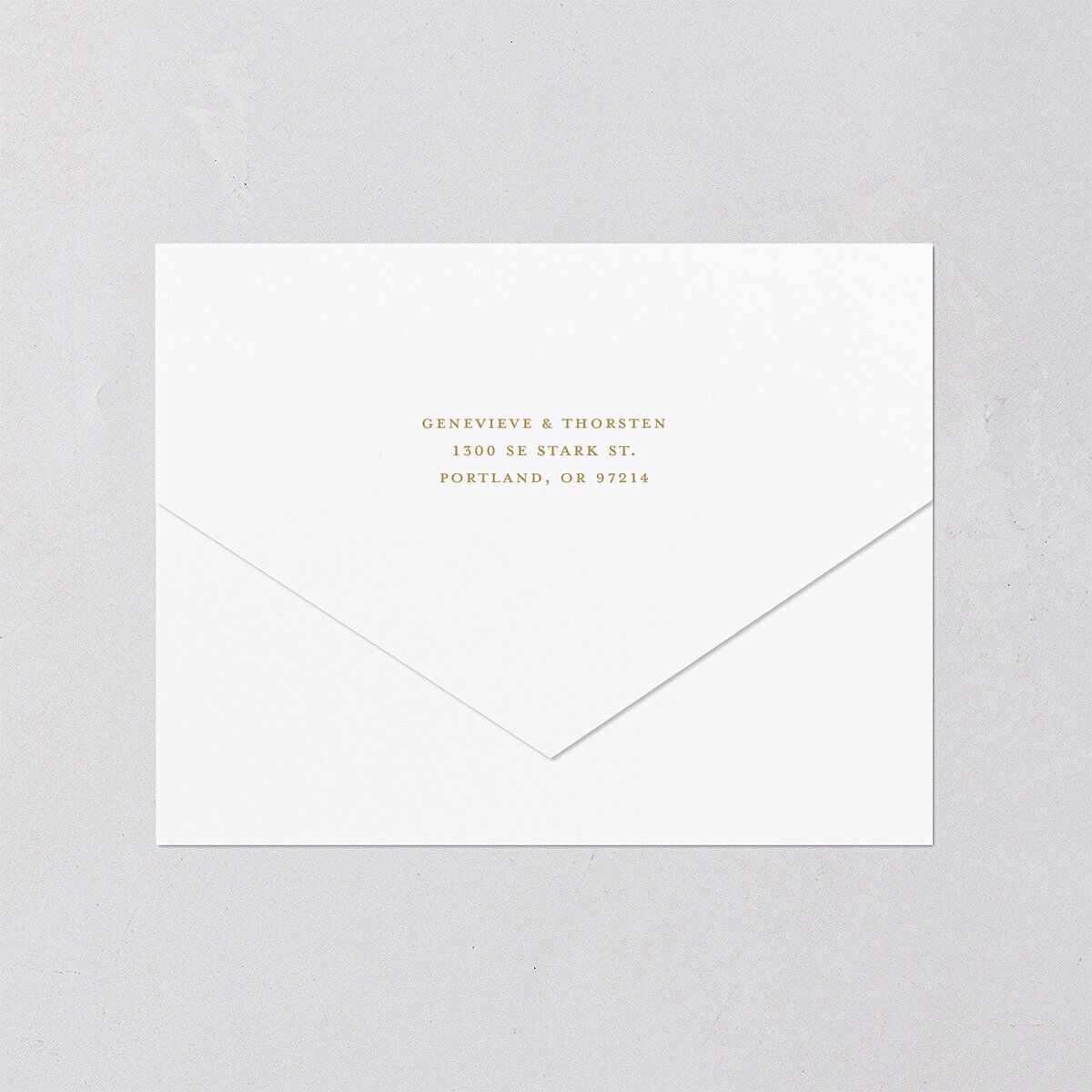 Dark Vintage Fantasy All-in-One Wedding Invitations Dark Emerald Signature Light Both Recipient and Return Addresses No
