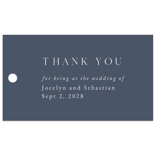 Floral Sketch Favor Gift Tags Midnight Navy Signature