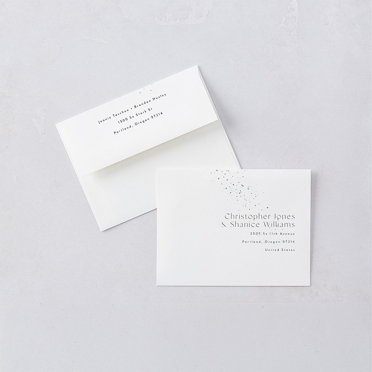 Shimmer Dust Thank You Cards Gold Dark Navy