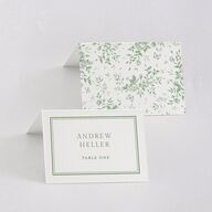 Antique Garden Lace Floral Place Cards Moss Signature