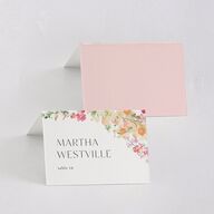 Pastel Arch Place Cards Gold Pink Cotton Signature