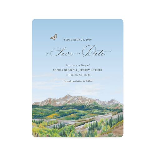 Romantic Floral Mountain Save The Date Magnets Meadow Magnet Paper