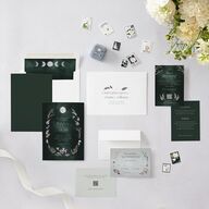 Crystal Forest Wedding Invitations Hunter Green Signature Blank No Standard