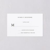 Modern Initials All-in-One Wedding Invitations Olive Signature Light Both Recipient and Return Addresses No