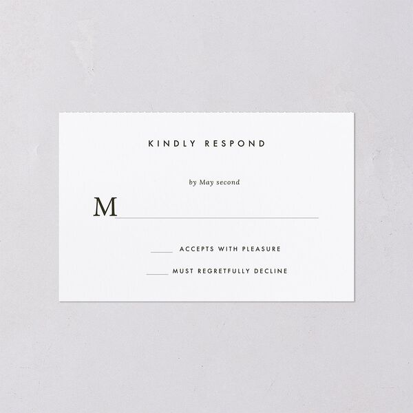 Modern Initials All-in-One Wedding Invitations Olive Signature Light Both Recipient and Return Addresses No