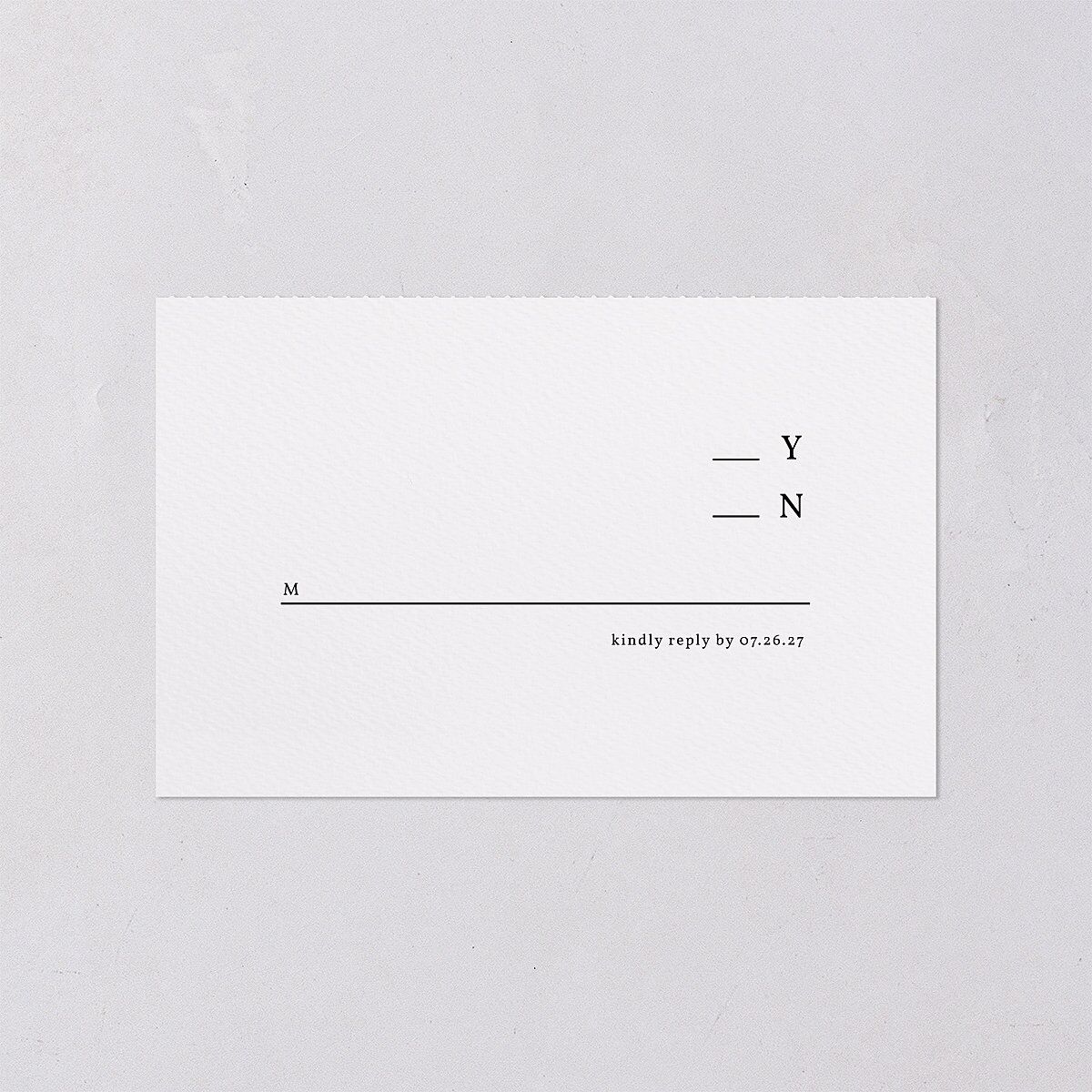 Natural Palette All-in-One Wedding Invitations Pure White Signature Light Both Recipient and Return Addresses No