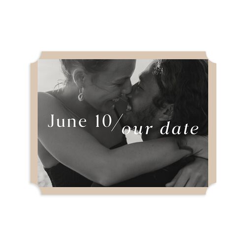 You and Me Save the Date Petite Cards Rose Quartz Signature smooth Blank No Ticket