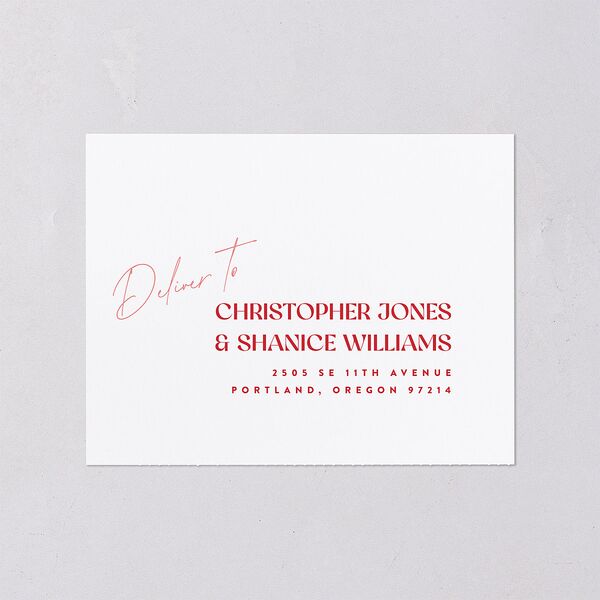Wedding Of The Century All-in-One Wedding Invitations Rose Pink Signature Light Both Recipient and Return Addresses No