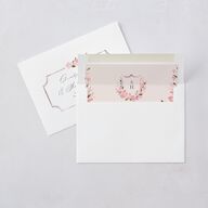 Delphinium Crest Wedding Invitations Shell Pink Signature Blank No Standard