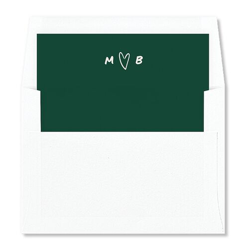Hand Drawn Cheers Envelope Liners Hunter Green Standard