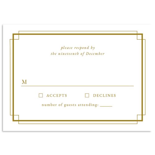 Luxe Monogram Wedding Response Cards Midnight Signature Standard