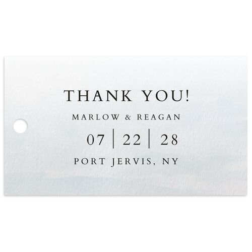 Rustic Reflection Favor Gift Tags Dusty Blue Signature