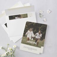 Gothic Fantasy Photo Wedding Invitations Linen Signature Blank No Standard