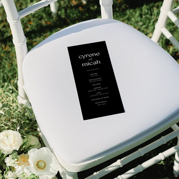 Simply Stated Wedding Programs Licorice Signature