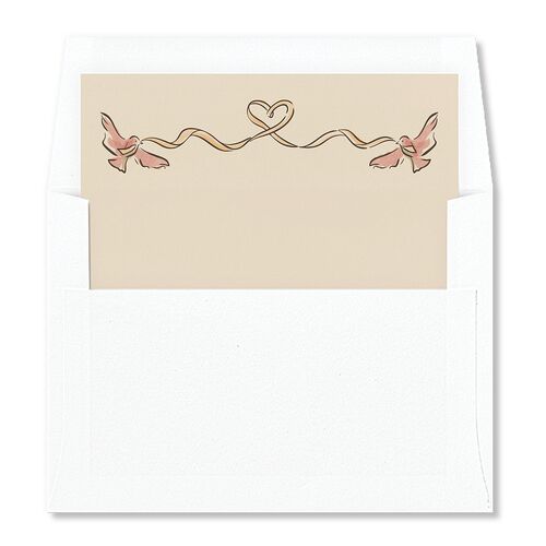 Watercolor Fairytale Trees Envelope Liners Apricot Standard