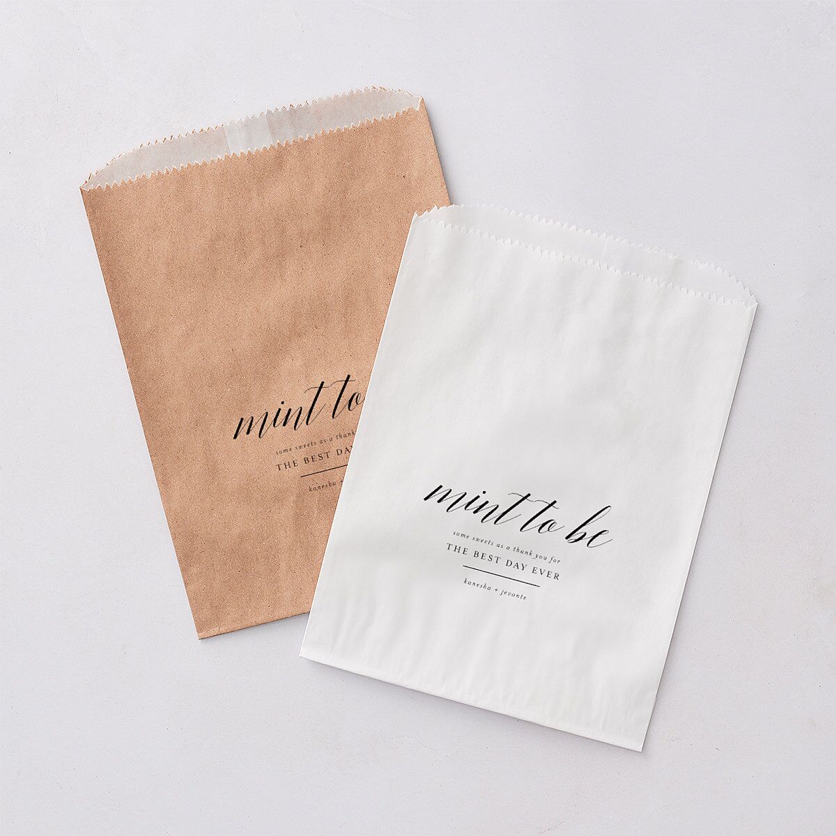 We Do Favor Bags White Midnight Wax-Lined Food Safe Paper