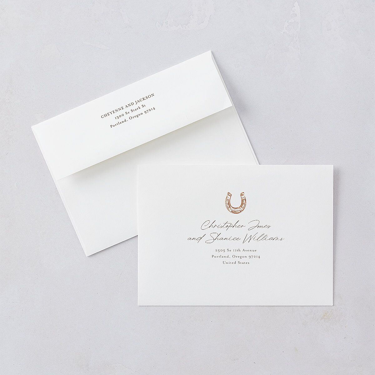 Western Wild Horses Bridal Shower Invitations Copper Signature Blank