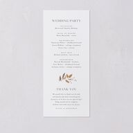 Leafy Rustic Monogram Wedding Programs Cotton Signature