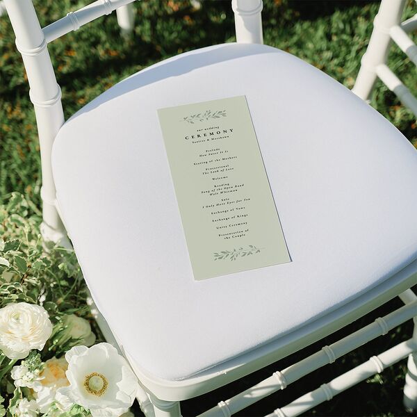 Dainty Frame Wedding Programs Thyme Signature