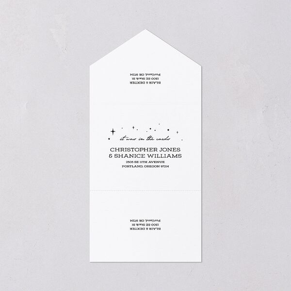 Halloween Tarot Skeletons All-in-One Wedding Invitations Midnight Signature Light Both Recipient and Return Addresses No